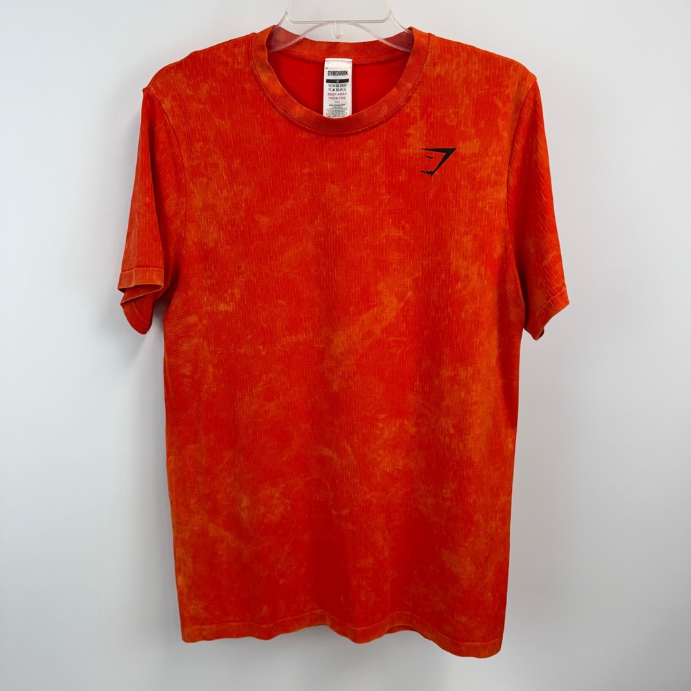 Gymshark Apex Seamless T-Shirt Mens Medium Orange Marl Training Top A4A6H